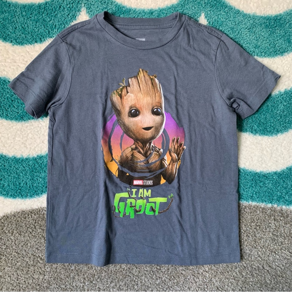 Old Navy x Marvel Guardians of the Galaxy Groot Tee (Grey/Multi) Size S (6-7)